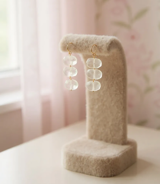 Karen Kane Clear Tiered Gemstone Earrings Karen Kane