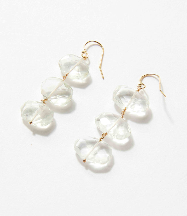 Karen Kane Clear Tiered Gemstone Earrings Karen Kane