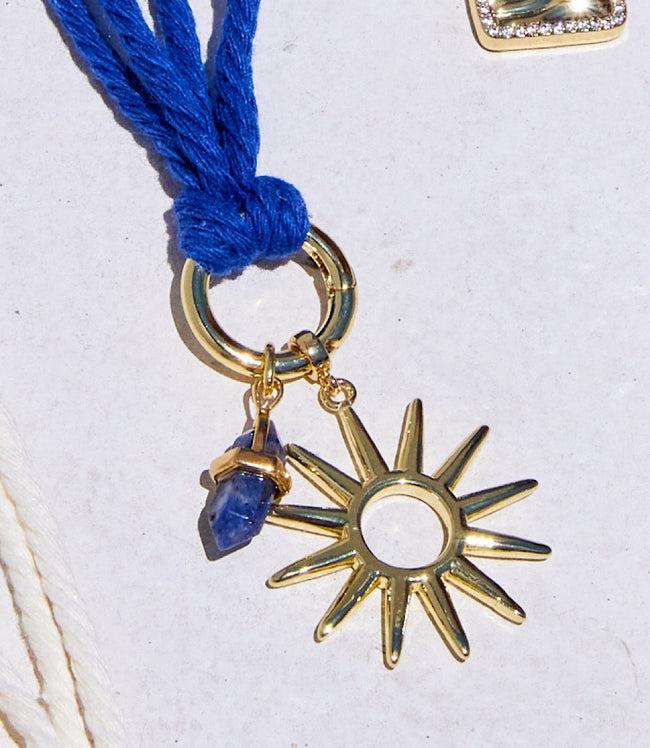 Karen Kane Cobalt Sun And Sodalite Point Cord Necklace Karen Kane