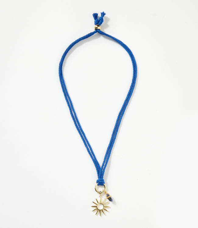 Karen Kane Cobalt Sun And Sodalite Point Cord Necklace Karen Kane