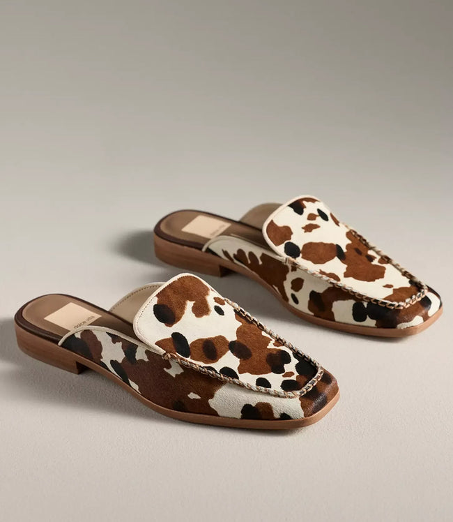 karen kane Cow Dolce Vita Bradly Calf Hair Mules Karen Kane