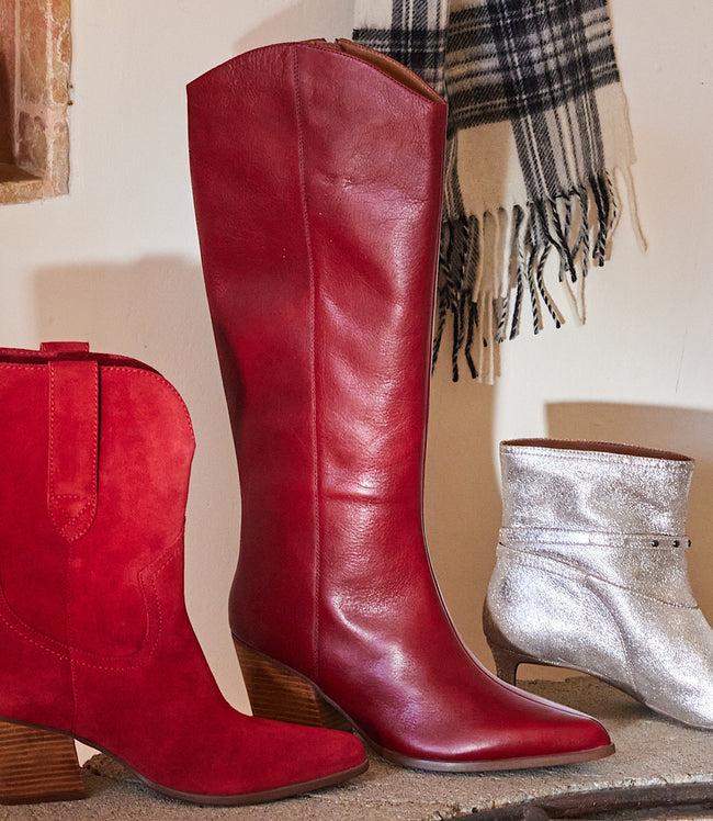 Karen Kane Cranberry Seychelles Begging You Pointed Toe Western High Boots Karen Kane