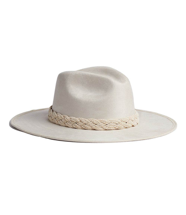 Karen Kane Cream Braided Trim Fedora Hat Karen Kane