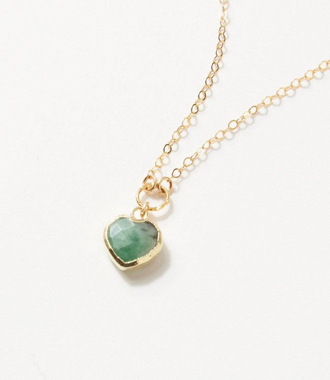 karen kane Emerald Emerald Heart Necklace Karen Kane