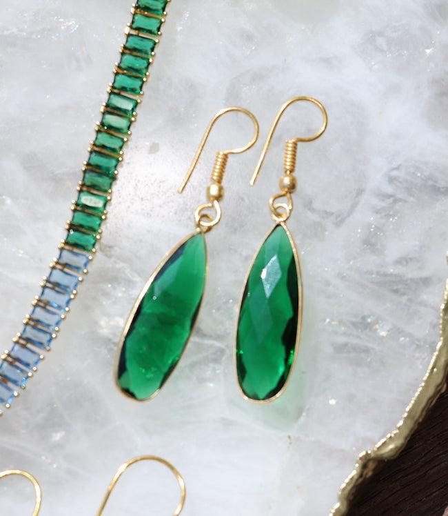 Karen Kane Emerald Emerald Quartz Earrings Karen Kane