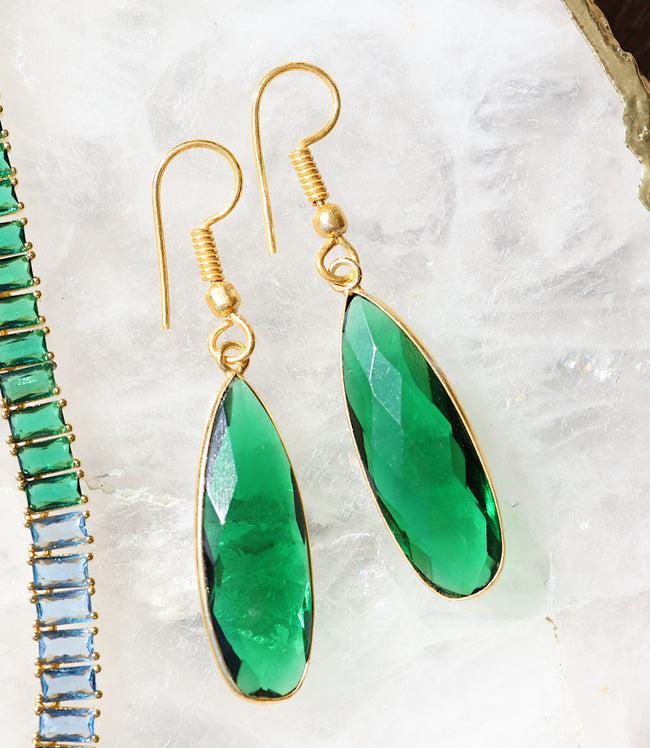 karen kane Emerald Emerald Quartz Earrings Karen Kane