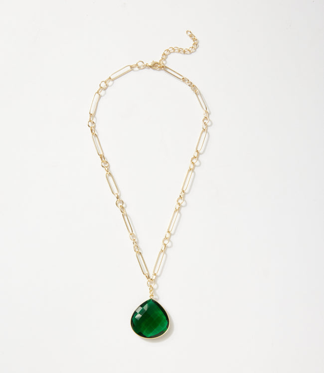 Karen Kane Emerald Emerald Quartz Pendant Necklace Karen Kane