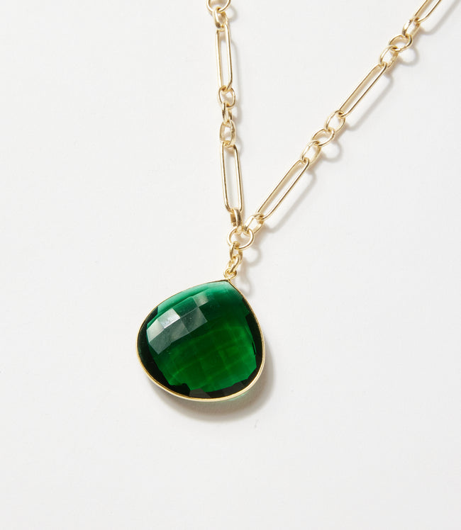 karen kane Emerald Emerald Quartz Pendant Necklace Karen Kane