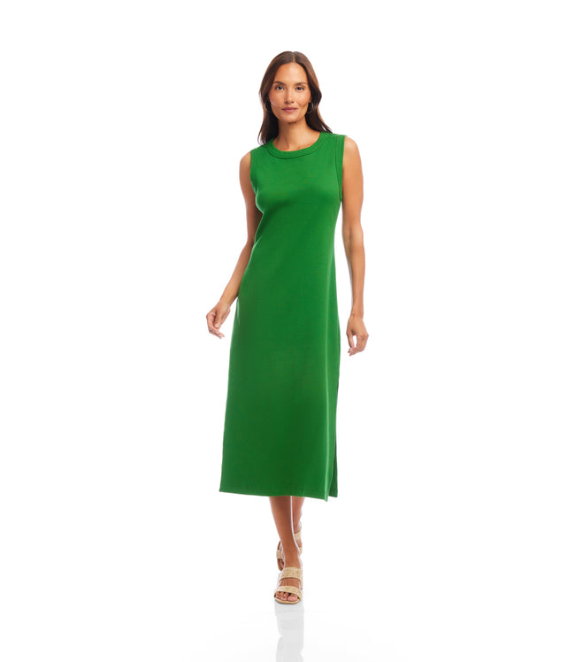 Karen Kane Emerald Sleeveless Ribbed Column Dress Karen Kane