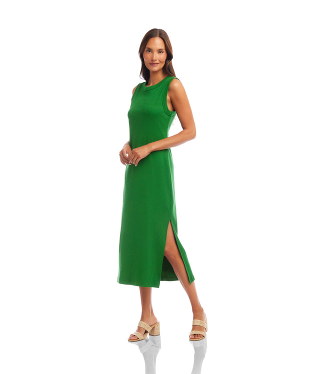 Karen Kane Emerald Sleeveless Ribbed Column Dress Karen Kane