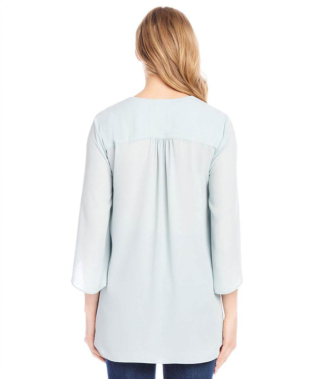 Karen Kane Fiji Bracelet Sleeve Asymmetric Top Karen Kane