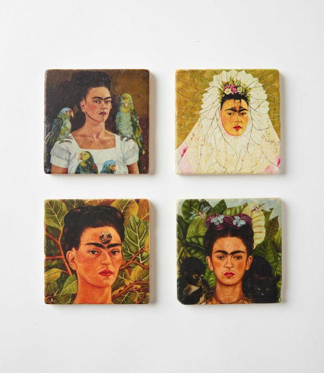 karen kane Frida Frida Kahlo Marble Coasters Set Of 4 Karen Kane