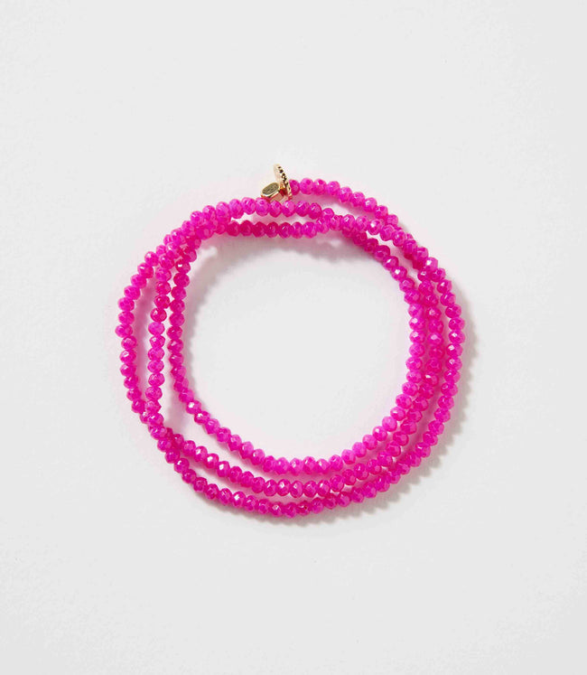 karen kane Fuchsia Crystal Beaded Stretch Bracelet Karen Kane