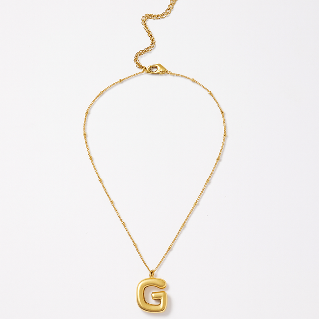 Karen Kane G Gold Bubble Letter Charm Necklace Karen Kane