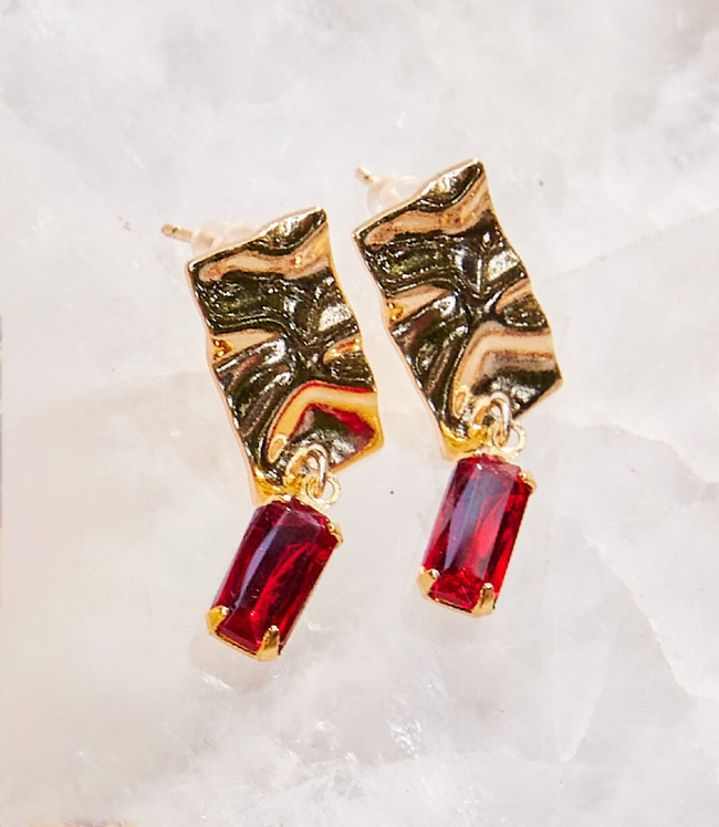 Karen Kane Garnet Reflection Drop Earrings Karen Kane