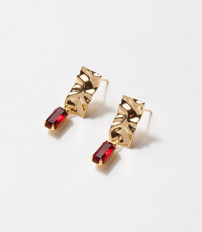 Karen Kane Garnet Reflection Drop Earrings Karen Kane
