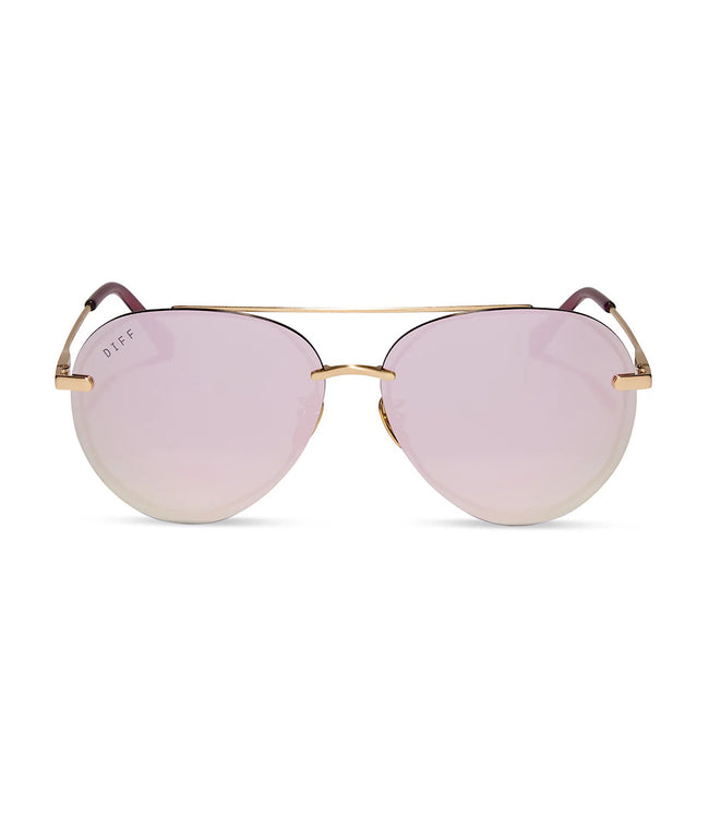 Karen Kane Gold DIFF Lenox Mirror Polarized Aviators Karen Kane