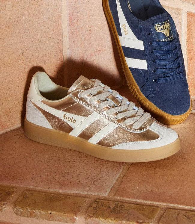 Karen Kane Gold Gola Viper Metallic Sneakers Karen Kane