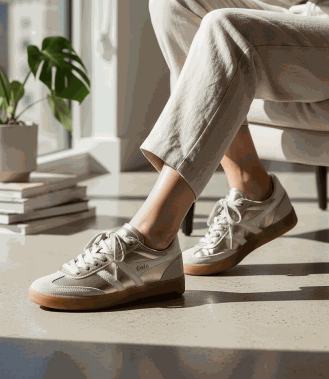 karen kane Gold Gola Viper Metallic Sneakers Karen Kane