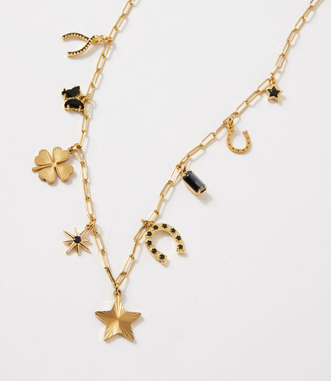 karen kane Gold Good Luck Charm Necklace Karen Kane