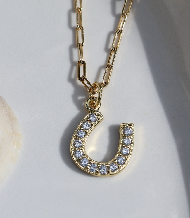 Karen Kane Gold Horseshoe Charm Necklace Karen Kane