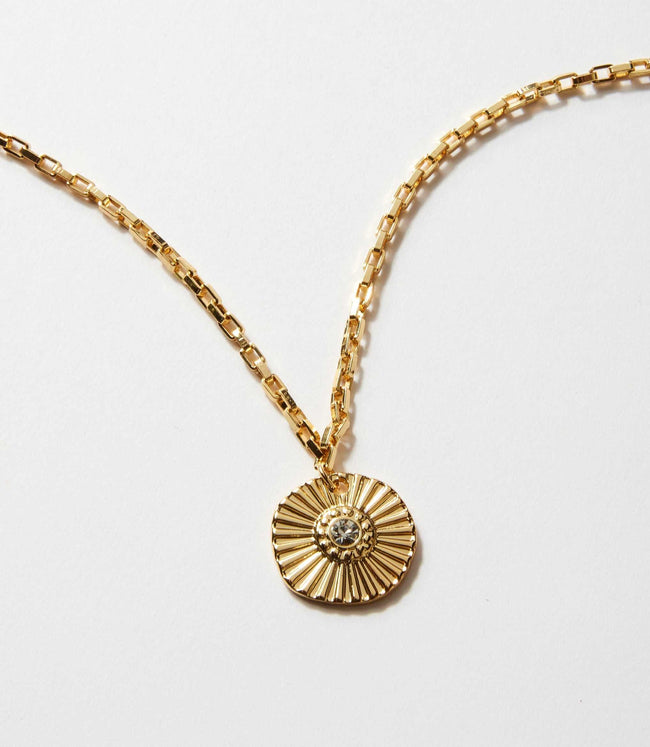 karen kane Gold Radiant Sun Pendant Necklace Karen Kane