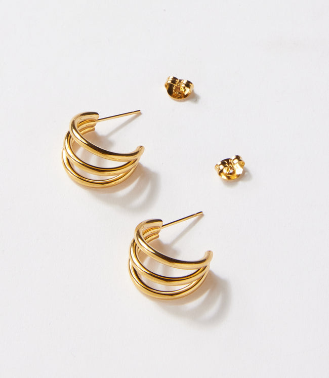 Karen Kane Gold Retrograde Hoop Earrings Karen Kane