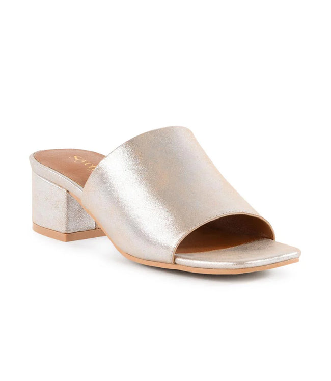 karen kane Gold Seychelles Pepper Mid Heel Sandals Karen Kane