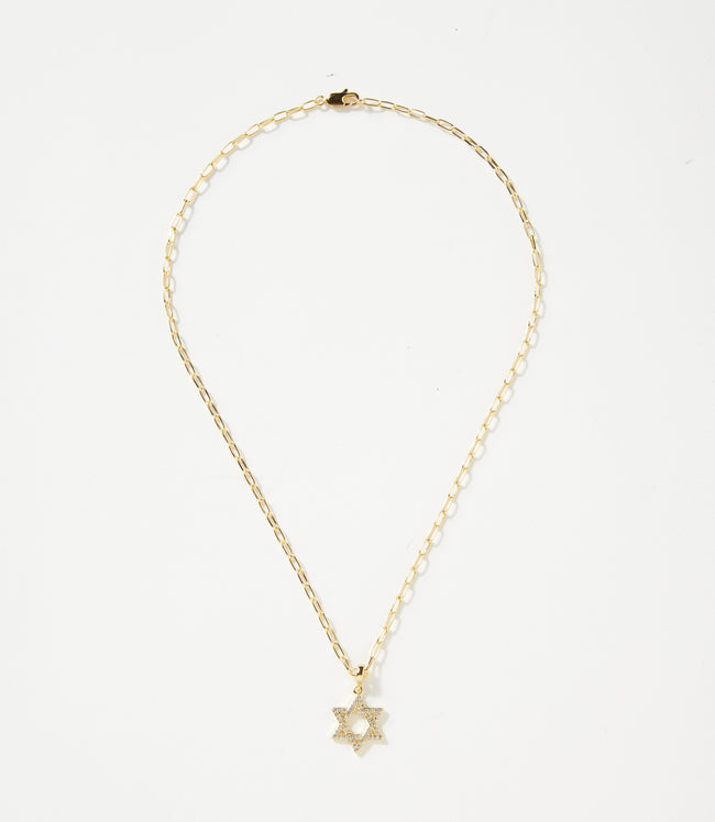 Karen Kane Gold Star Of David Crystal Necklace Karen Kane