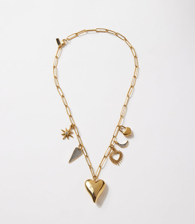 Karen Kane Gold To The Moon And Back Charm Necklace Karen Kane