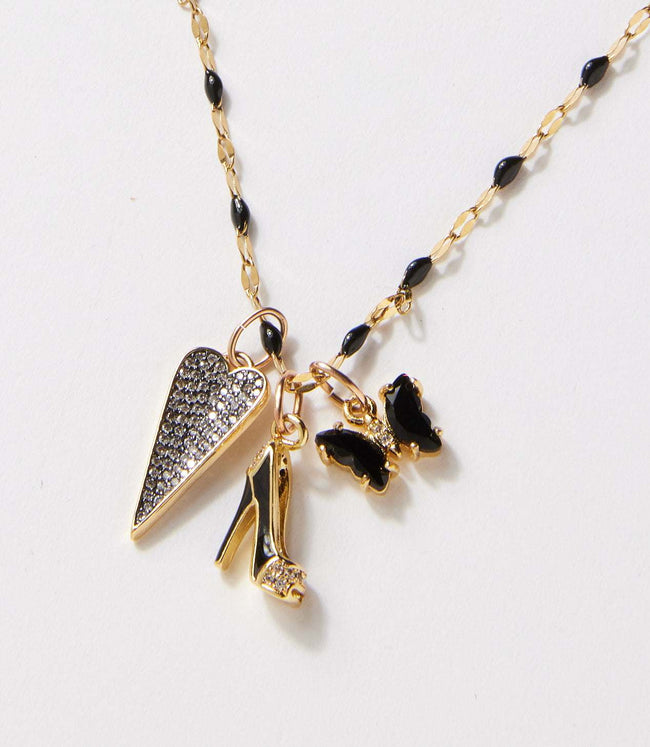 Karen Kane Gold Uptown Girl Charm Necklace Karen Kane