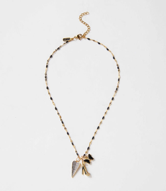 Karen Kane Gold Uptown Girl Charm Necklace Karen Kane
