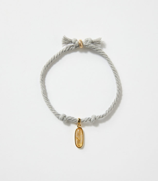 Karen Kane Gray Oval Gemstone Cord Bracelet Karen Kane
