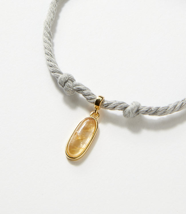 karen kane Gray Oval Gemstone Cord Bracelet Karen Kane