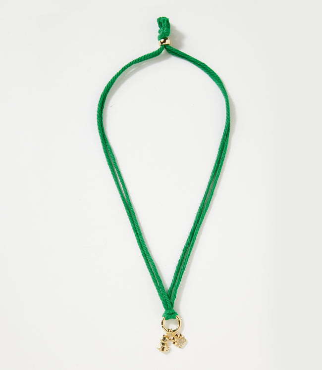 Karen Kane Green Pavé Cat And Paw Cord Necklace Karen Kane