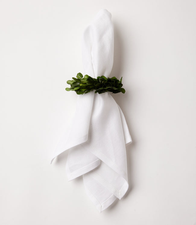 Karen Kane Green Preserved Boxwood Wreath Napkin Rings Set Of 4 Karen Kane