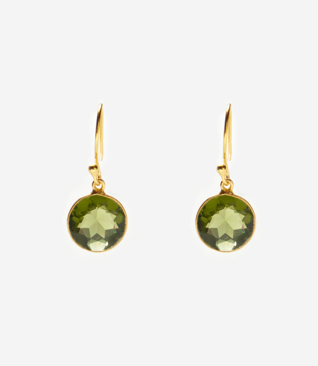 Karen Kane Green Round Gemstone Earrings Karen Kane