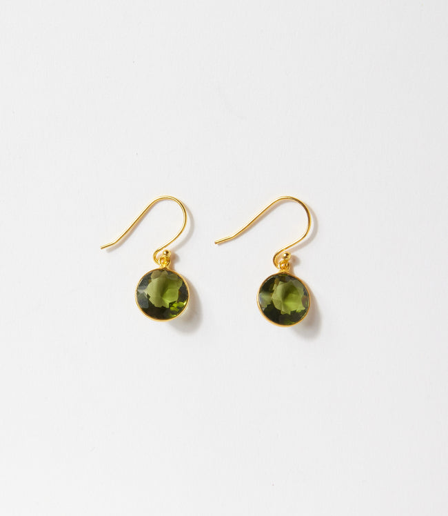 Karen Kane Green Round Gemstone Earrings Karen Kane