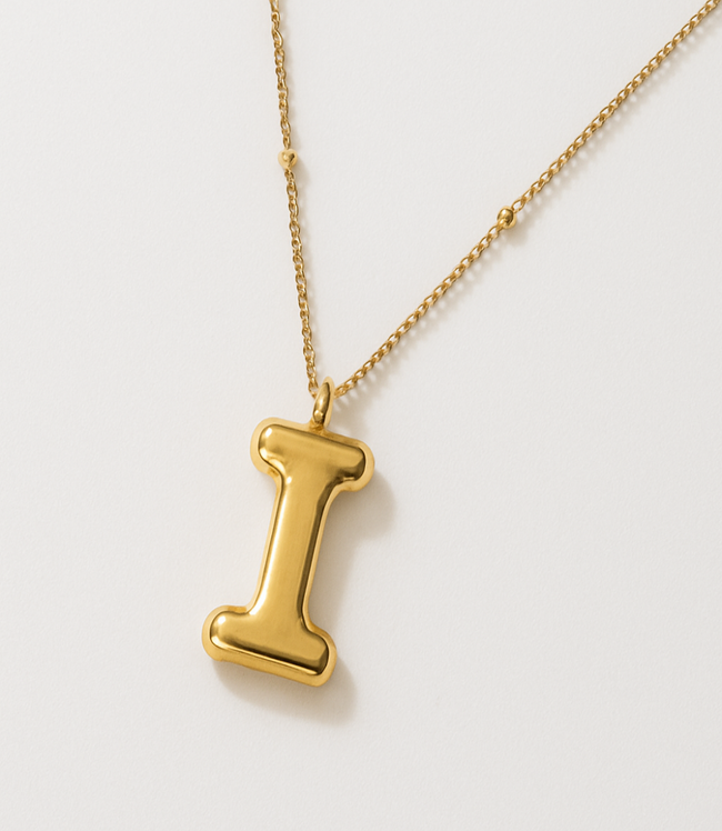 karen kane I Gold Bubble Letter Charm Necklace Karen Kane