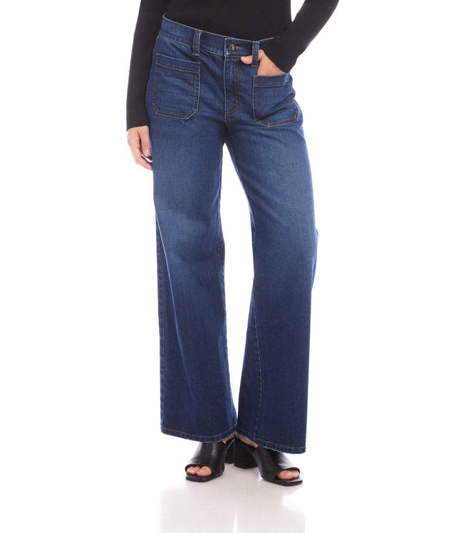 Karen Kane Indigo Lauren Patch Pocket Jeans Karen Kane