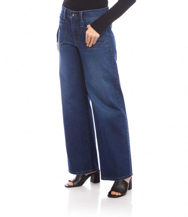 Karen Kane Indigo Lauren Patch Pocket Jeans Karen Kane
