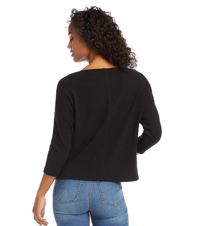 Karen Kane Black Boatneck Top Karen Kane