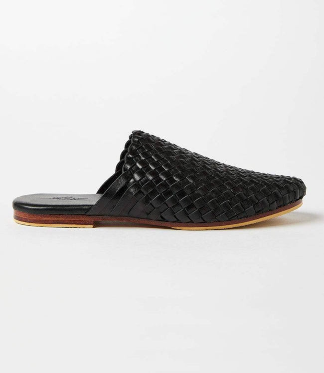 Karen Kane Black Braided Leather Mules Karen Kane