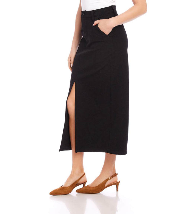 Karen Kane Black Chelsea Midi Skirt Karen Kane