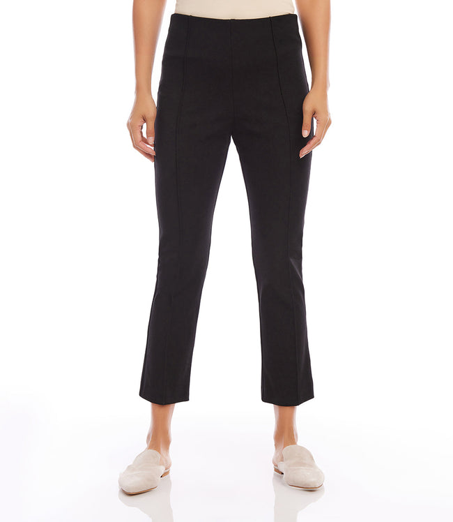 karen kane Black Cropped Pintuck Pants Karen Kane