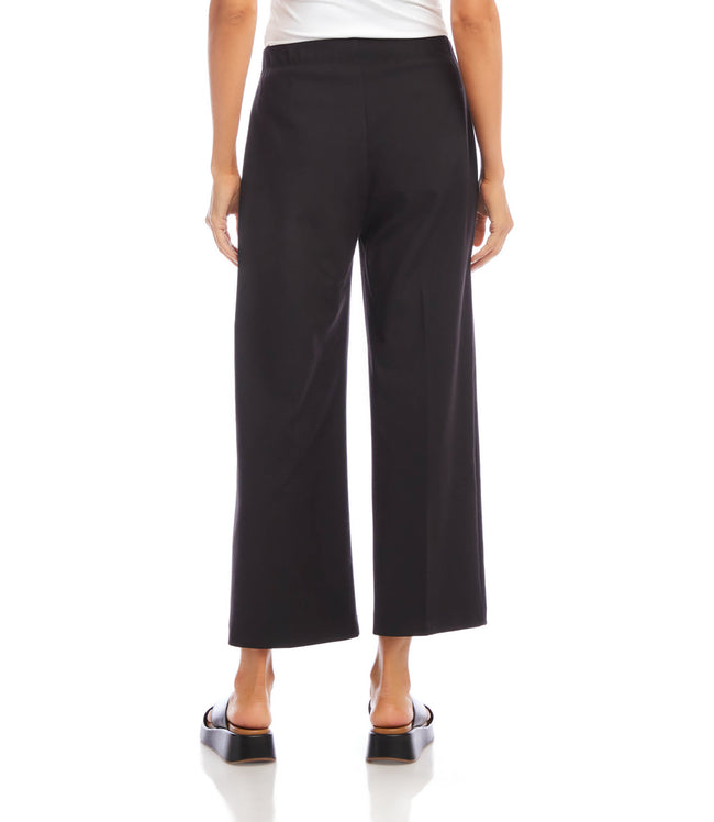 Karen Kane Black Cropped Wide-Leg Pants Karen Kane