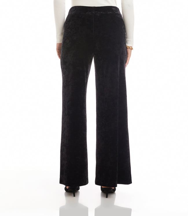 Karen Kane Black Crushed Velvet Pants Karen Kane