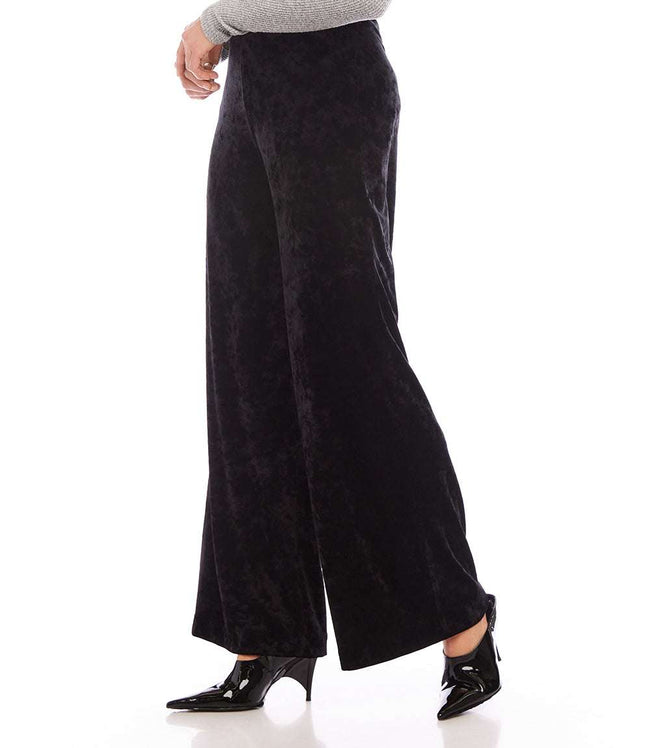 Karen Kane Black Crushed Velvet Pants Karen Kane