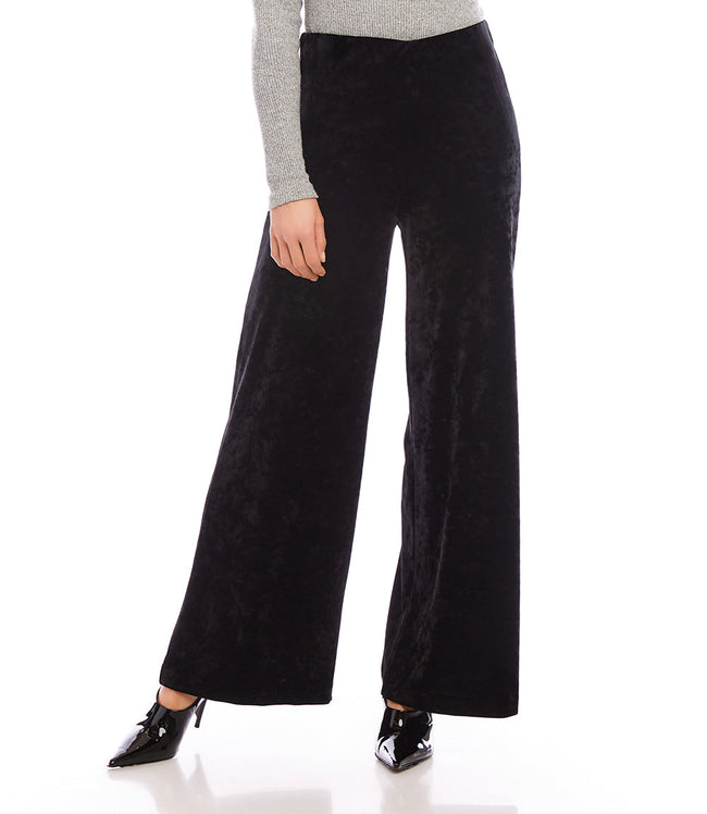 karen kane Black Crushed Velvet Pants Karen Kane