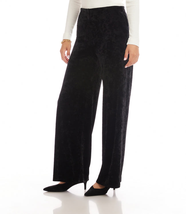 karen kane Black Crushed Velvet Pants Karen Kane